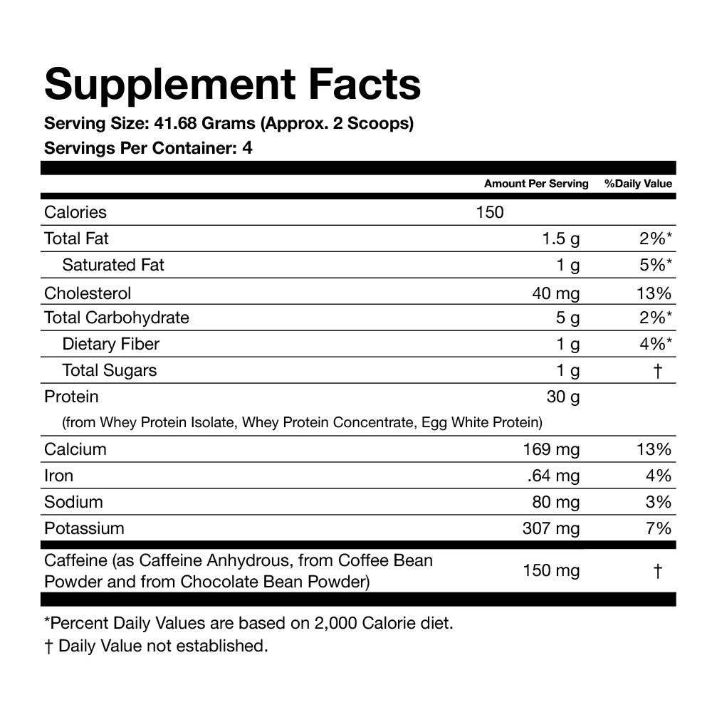 PRO-30G Xpresso Protein | Xpresso Spiced Chai Latte Supplement Facts