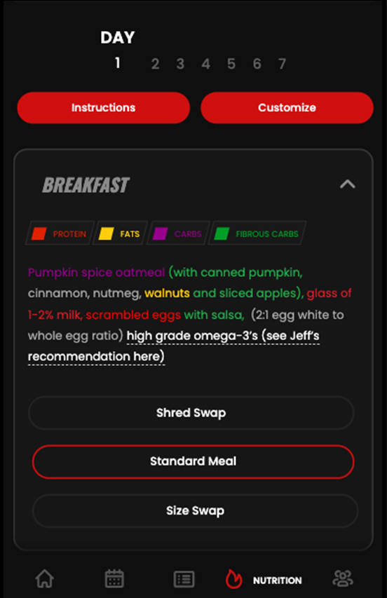 Your Meal Plan portal - complete nutrition guidance