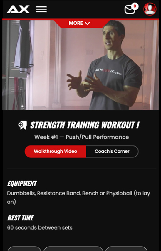 Your Workout portal - complete training program access