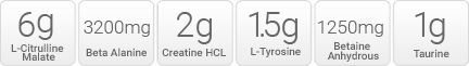 RX-1 X-CITE Ingredients