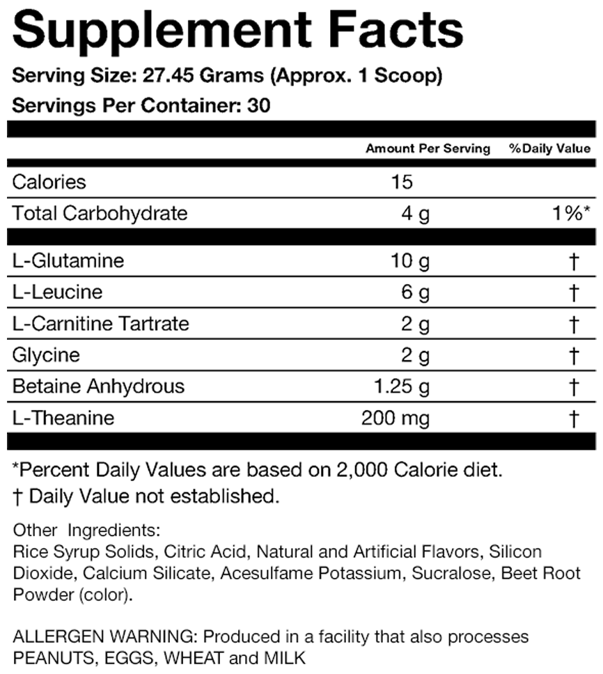 RX-3 RECONSTRUXION | Fruit Punch Fury Supplement Facts