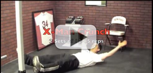 x man crunch exercise