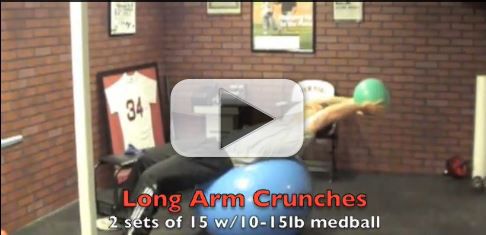 long arm crunches exercise