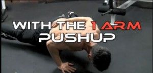 one arm pushup