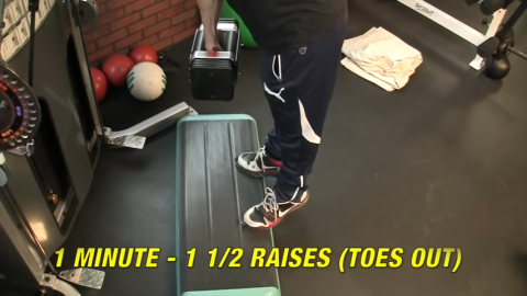 1.5 calf raises toes out