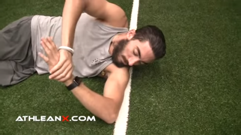 sleeper stretch for rounded shoulders
