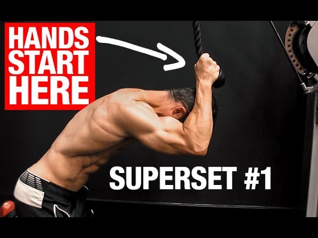 Bicep + Tricep Superset Workout  Bicep and tricep workout, Upper