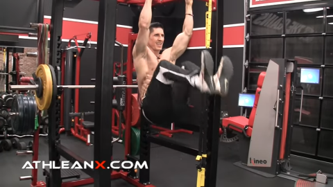 hanging leg raises for hip flexors