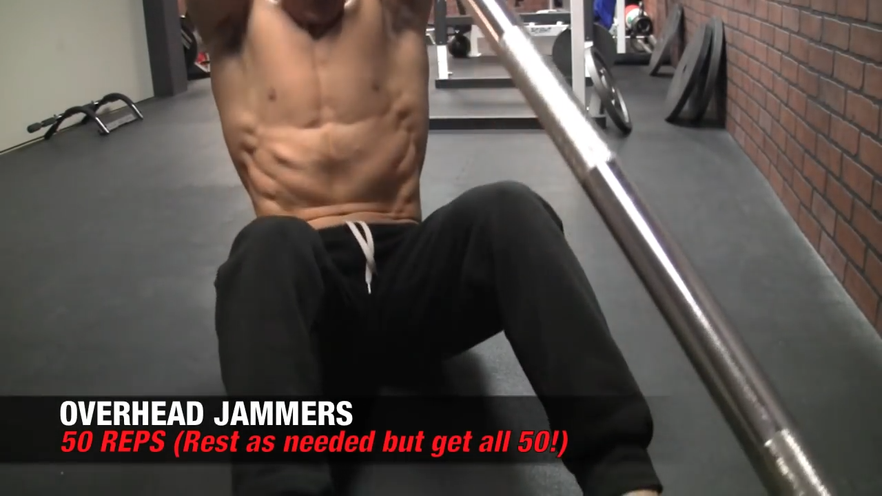 overhead jammers advanced abs exercise