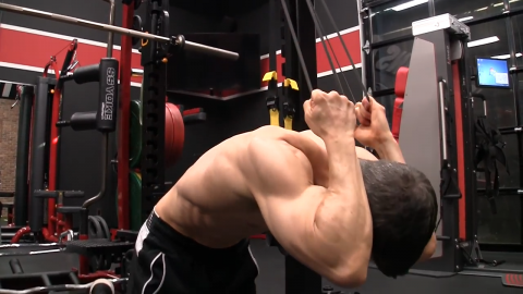 banded pull downs with additional resistance abs exercise