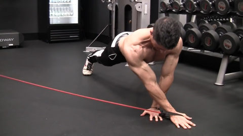 banded pushup chest exercise