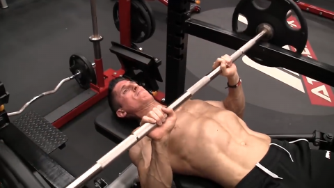 close grip pin press for progressive overload of the triceps