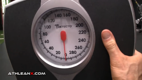 how to position hands on bathroom scale to measure grip strength