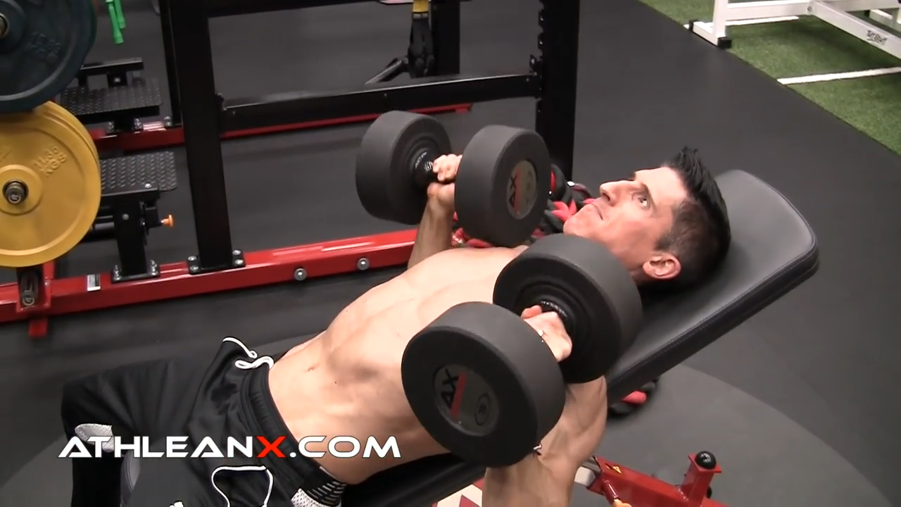 incline bench press chest exercise