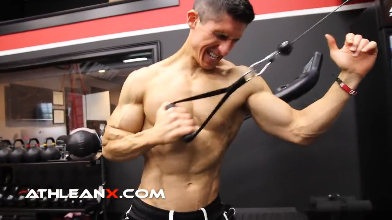 one arm alternating high cable row exercise