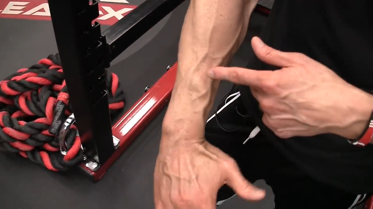 radial deviation of the forearm