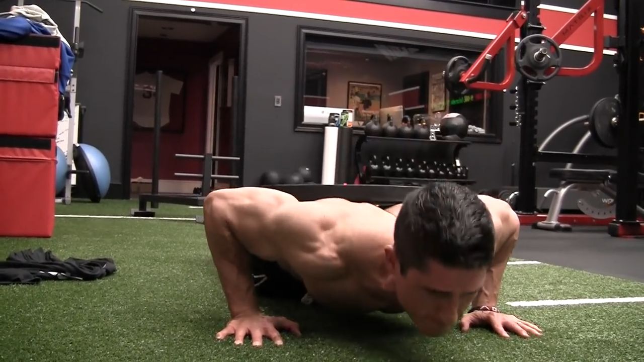 weighted pushup chest exercise