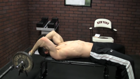 lying triceps extension is a great exercise for widening and thickening the triceps