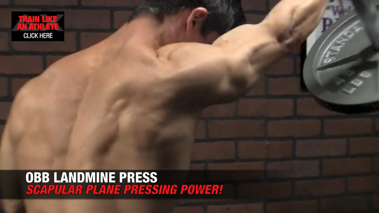 obb landmine press shoulders exercise
