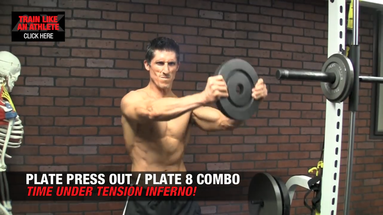plate press out plate 8 combo shoulders exercise