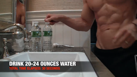 drink 20-24 ounces of water every morning as soon as you wake up for rehydration