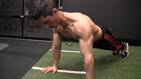 full lockout of the elbows is the correct top position for the pushup