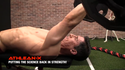 keep your elbows angled back in the triceps extension