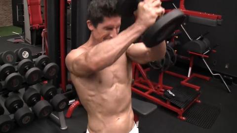 dumbbell press out for shoulders metabolic