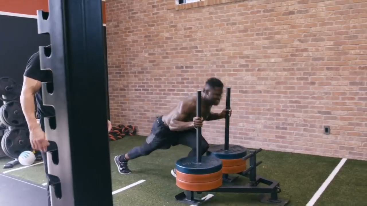 sled push away for chest