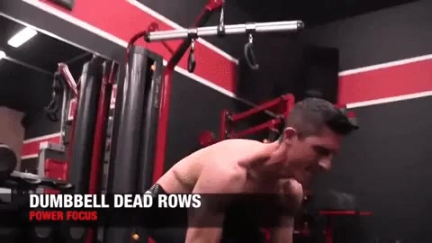 dumbbell dead rows for power shoulders