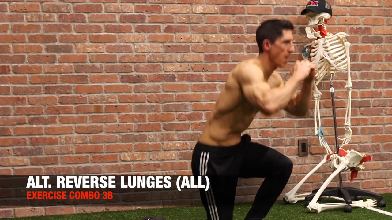 alternating reverse lunges