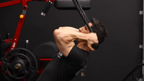 reverse grip cable curls with rope attachment