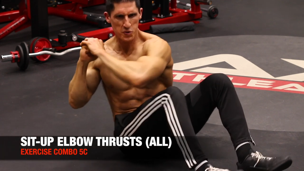 sit up elbow thrust exercise