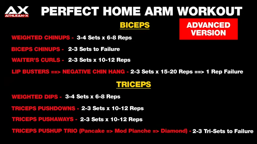 home arm workout advanced version