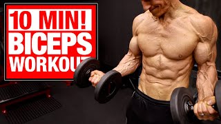 10 Min | Home Biceps Workout (SETS AND REPS INCLUDED!)