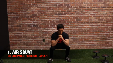 air bodyweight squat