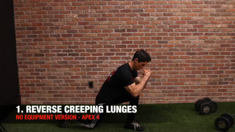 bodyweight reverse creeping lunges