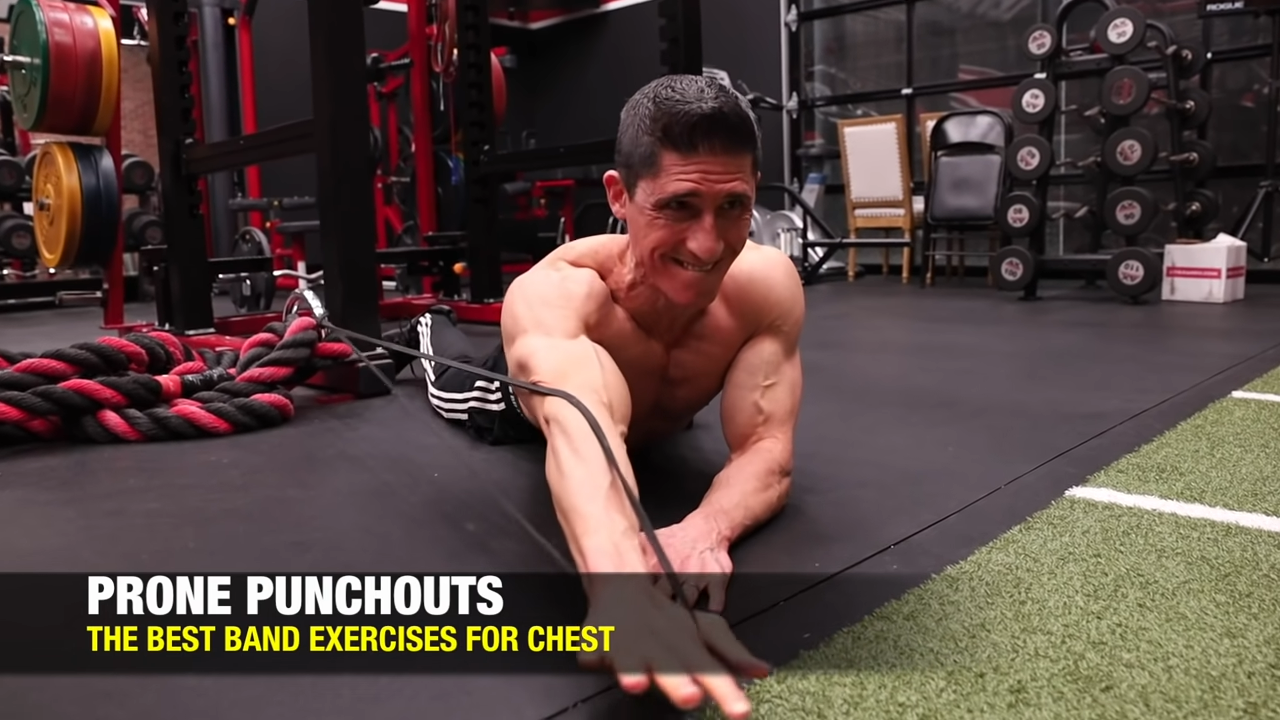 Pump Up Your Pecs  4 Exercise Chest Workout BANDS ONLY 