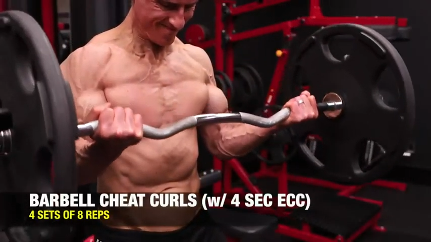 cheat curls with eccentric lowering