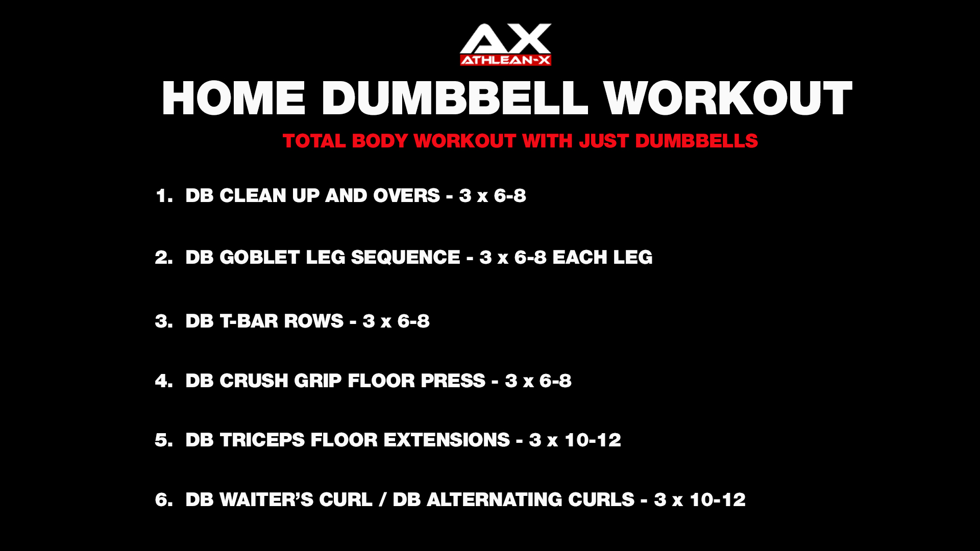 Home best sale db workout