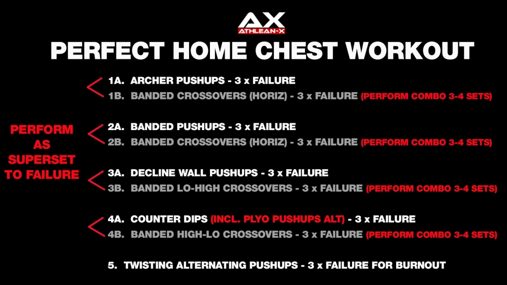 Home Chest Workout Best Home Chest Exercises ATHLEAN X