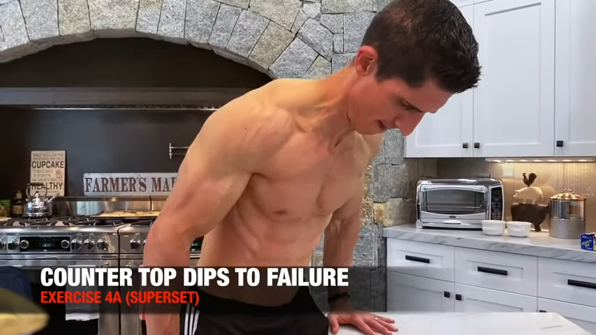 counter top dips to failure
