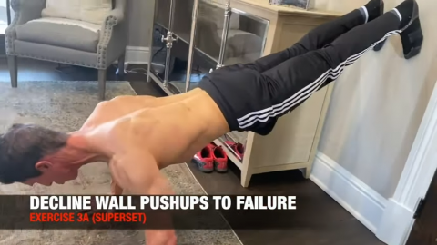 decline wall pushups to failure