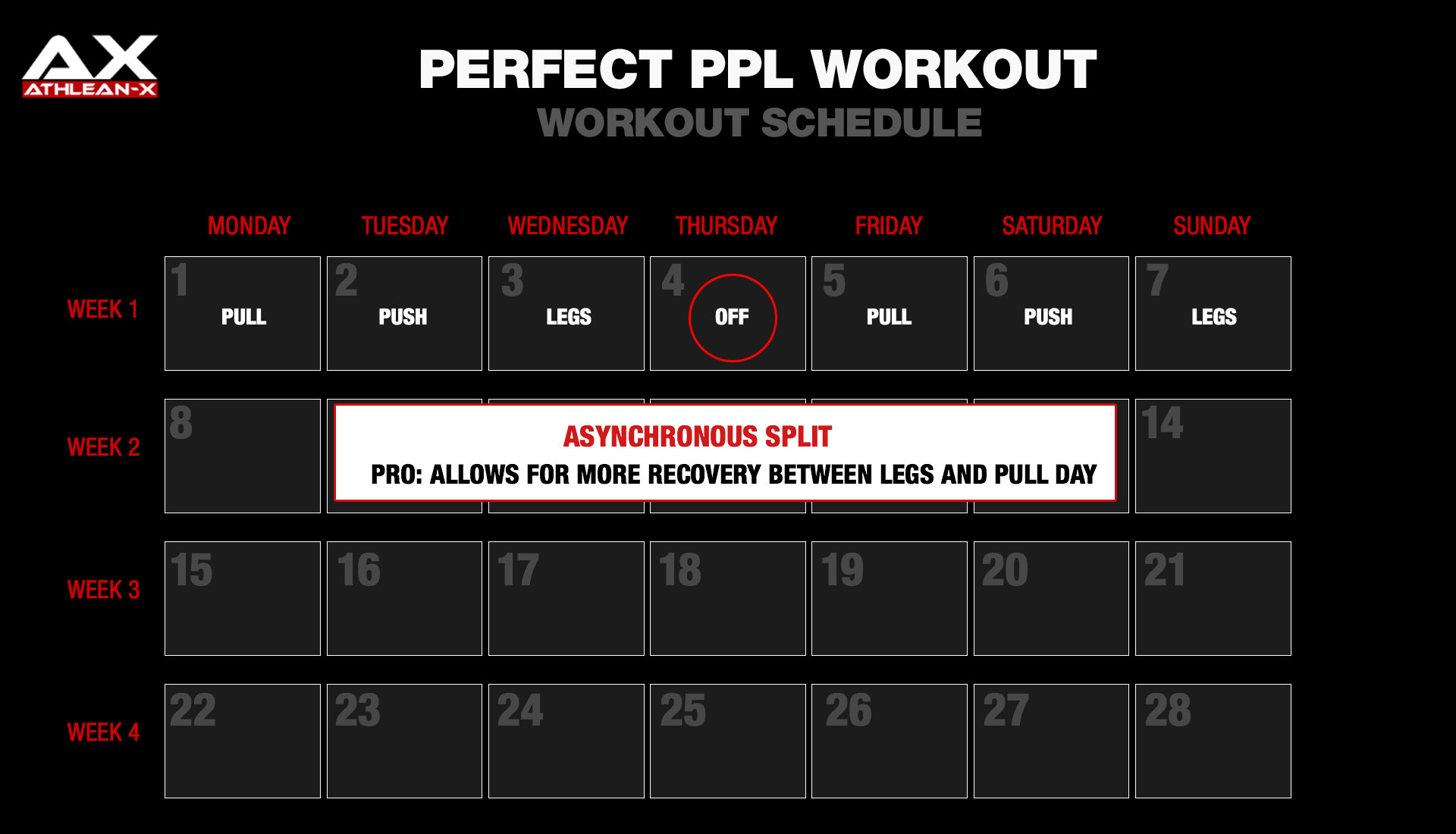 Perfect best sale pushup calendar