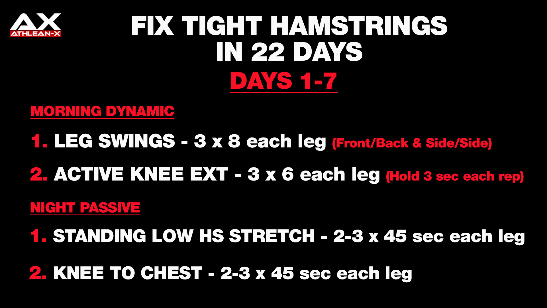 fix tight hamstrings day 1-7