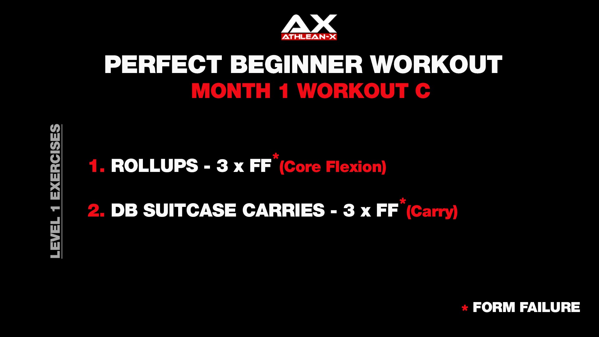 beginner workout month 1 workout c