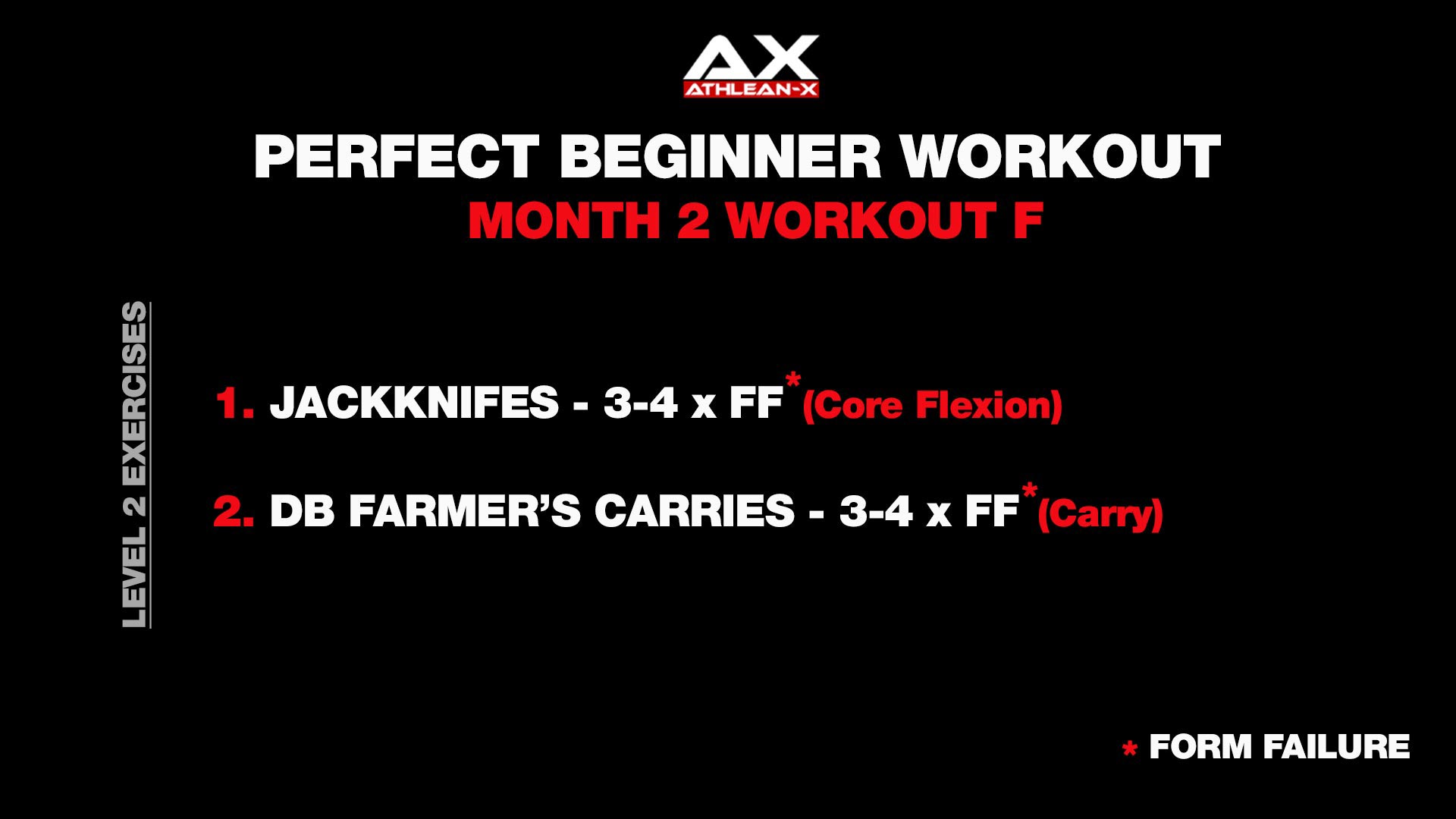 beginner workout month 2 workout f