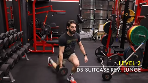 single sided reverse lunge