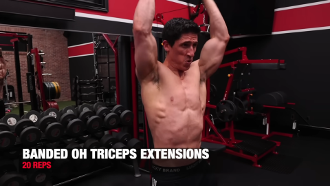 banded triceps extension