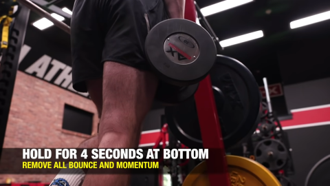 hold for 4 seconds at the bottom of the standing calf raise